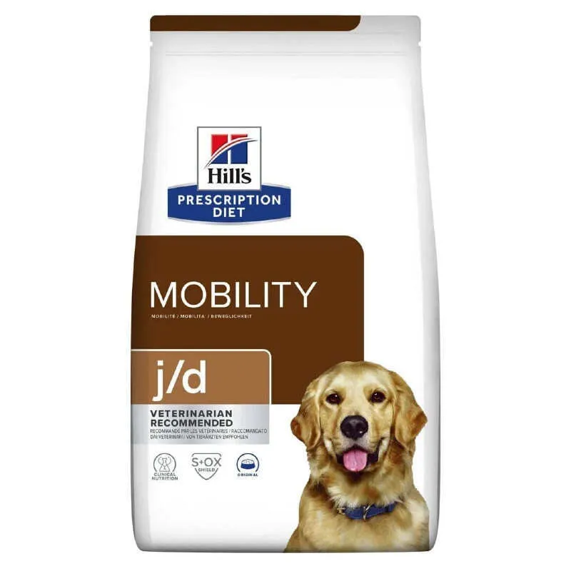 Hill's Prescription Diet j/d Mobility сухой диетический корм с курицей для собак с заболеваниями суставов – 12 кг