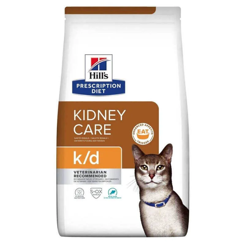 Hill's Prescription Diet k/d Kidney Care with Tuna сухой диетический корм с тунцем для кошек с заболеваниями почек и сердца – 3 кг