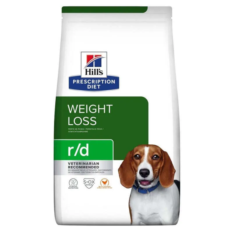 Hill's Prescription Diet r/d Weight Loss (Weight Reduction) сухой диетический корм с курицей для собак, что способствует потере веса при ожирении – 1,5 кг