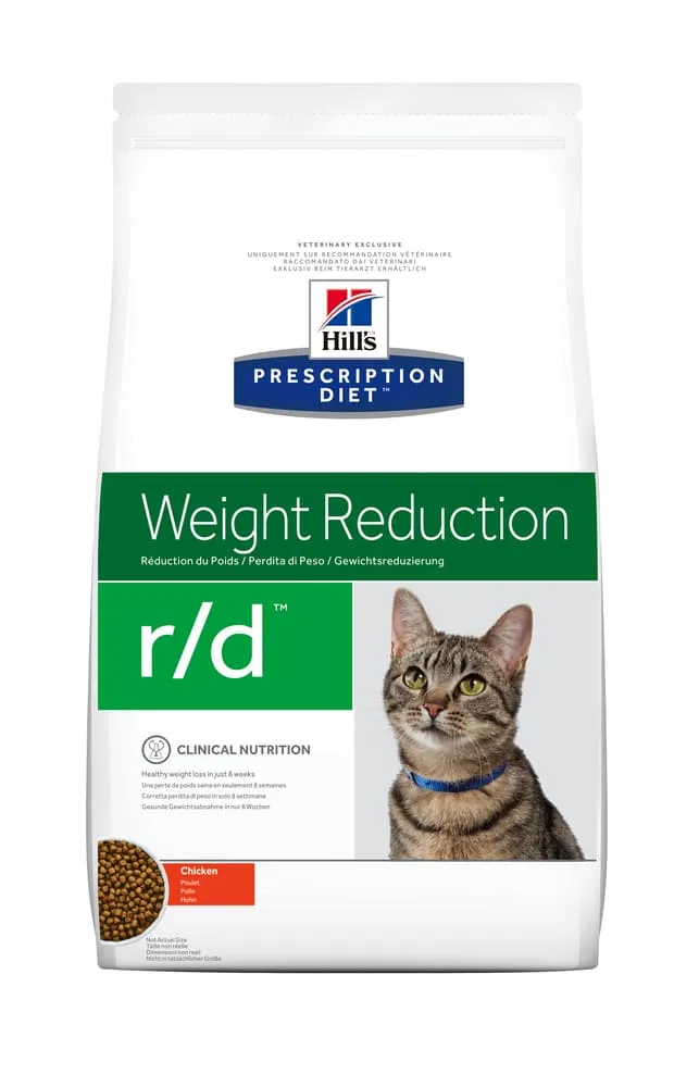 Hill's Prescription Diet r/d Weight Loss (Weight Reduction) сухой корм диетический с курицей для взрослых кошек, что способствует снижению веса – 5 кг