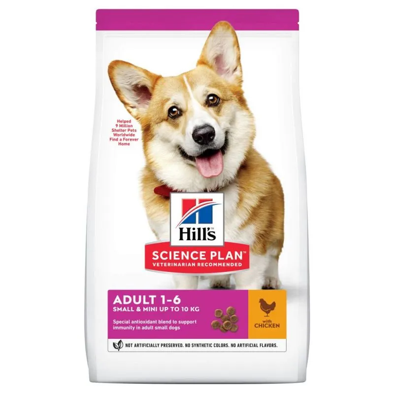 Hill's Science Plan Adult Small&Mini with Chicken сухой корм с курицей для взрослых собак малых и миниатюрных пород – 1,5 кг