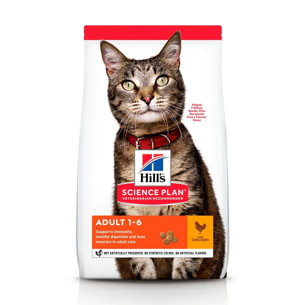 Hill's Science Plan Adult with Chicken сухой корм с курицей для взрослых кошек – 3 кг