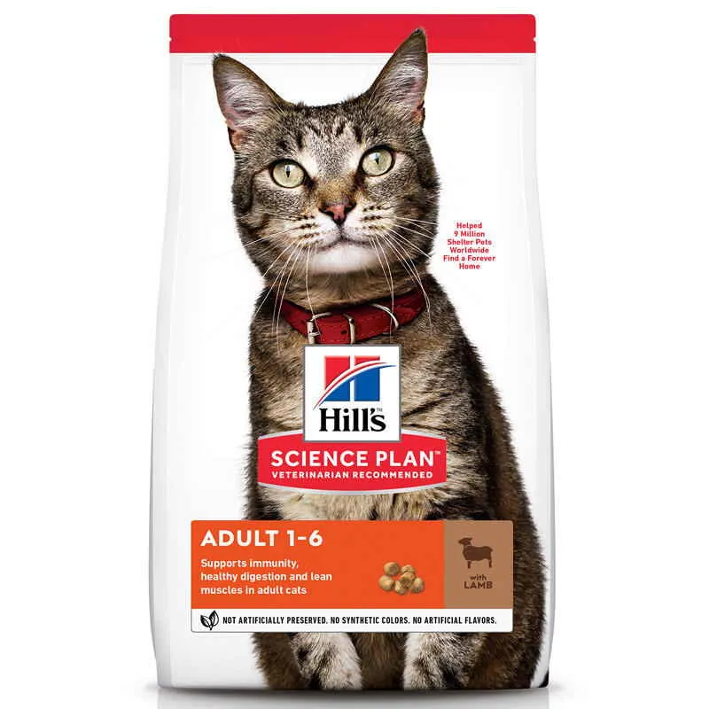 Hill's Science Plan Adult with Lamb сухий корм з ягням для дорослих кішок – 10 кг