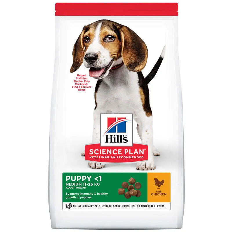 Hill's Science Plan Puppy Medium with Chicken сухий корм з куркою для цуценят собак середніх порід – 2,5 кг
