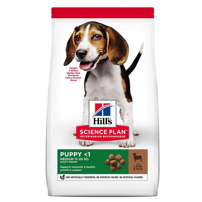 Hill's Science Plan Puppy Medium with Lamb&Rice сухий корм з ягням і рисом для цуценят собак середніх порід – 14 кг