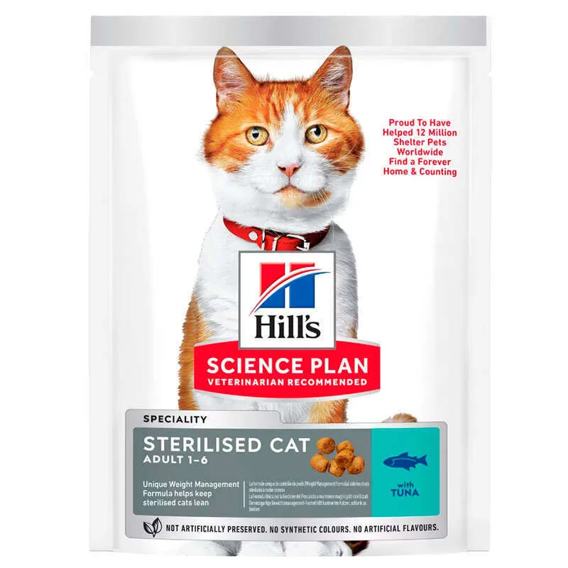 Hill's Science Plan Sterilised Cat Adult 1–6 with Tuna сухой корм с тунцем для стерилизованных кошек и кошек – 10 кг