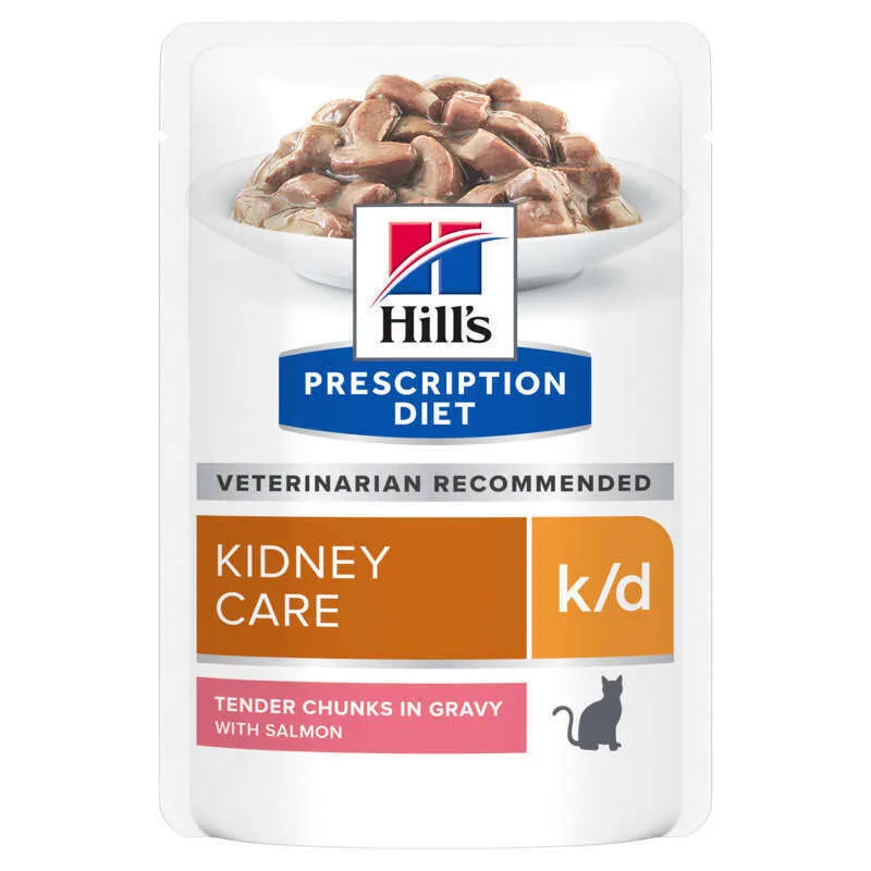 Hill’s Wet Prescription Diet k/d Kidney Care Salmon влажный диетический корм с лососем для кошек с заболеваниями почек – 85 г