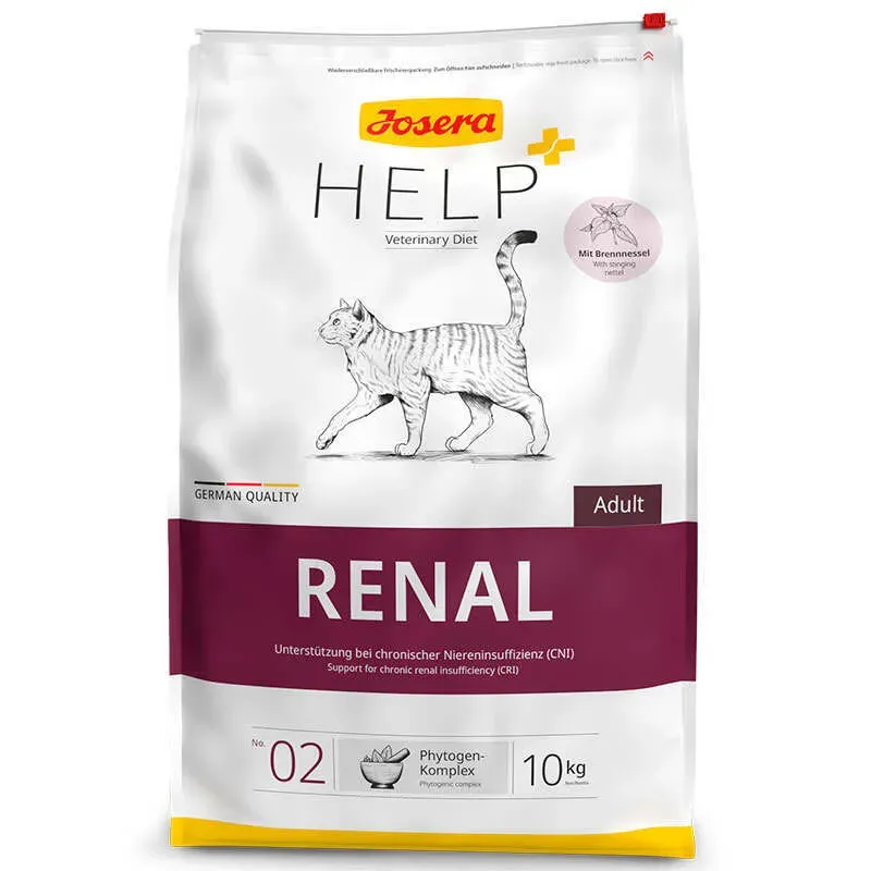 Josera Help Cat Renal ветеринарная диета с домашней птицей для поддержки функции почек у кошек – 10 кг