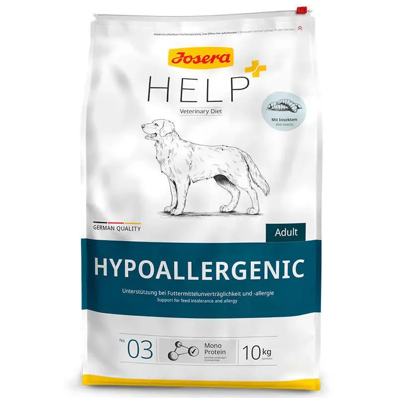 Josera Help Dog Hypoallergenic ветеринарная диета с насекомыми для собак с пищевой непереносимостью – 10 кг