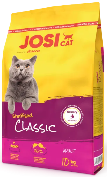 Josera JosiCat Sterilised Classic сухой корм с нежным мясом домашней птицы для стерилизованных кошек – 10 кг
