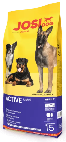 Josera JosiDog Adult Active (25/17) сухой корм для активных взрослых собак – 15 кг
