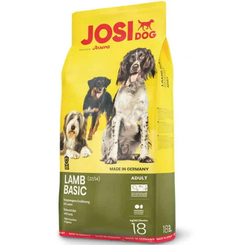 Josera JosiDog Adult Lamb Basic сухой корм с ягненком для взрослых собак - 18 кг