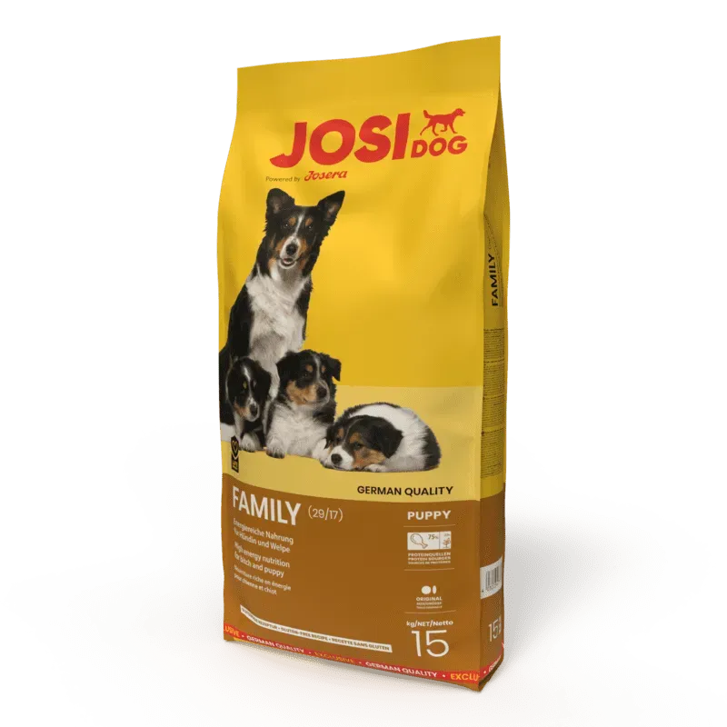 Josera JosiDog Family сухой корм для щенков и кормящих самок – 15 кг