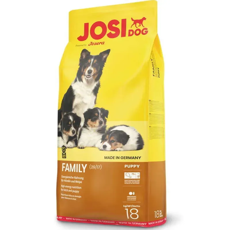 Josera JosiDog Family сухой корм для щенков и кормящих самок – 18 кг