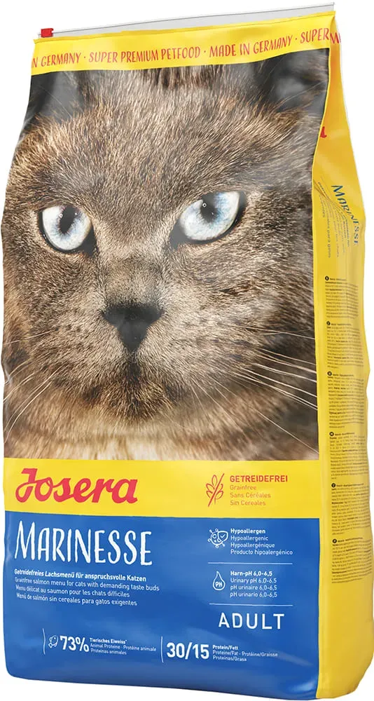Josera Marinesse сухой корм с лососем для кошек, страдающих пищевой непереносимостью - 10 кг