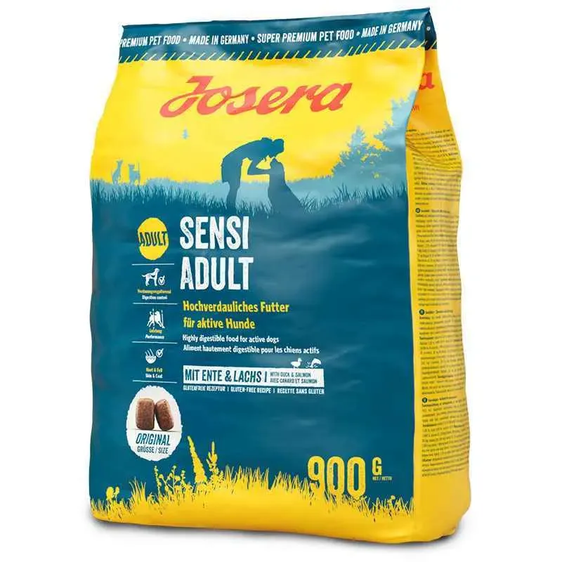 Josera Sensi Adult сухой корм, легко усваиваемый, с лососем и домашней птицей для активных собак - 900 г