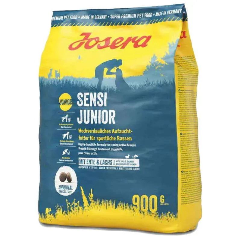 Josera Sensi Junior сухой корм для щенков и взрослых собак средних и крупных пород с чувствительным пищеварением - 900 г