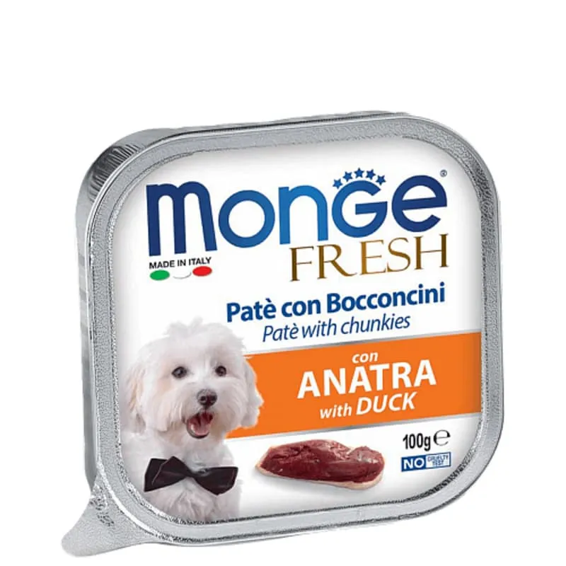 Monge Dog Wet FRESH Duck вологий корм з м'ясом качки для собак (паштет) - 100 г
