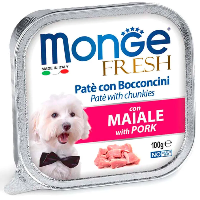 Monge Dog Wet FRESH Pork вологий корм зі свининою для собак (паштет) - 100 г