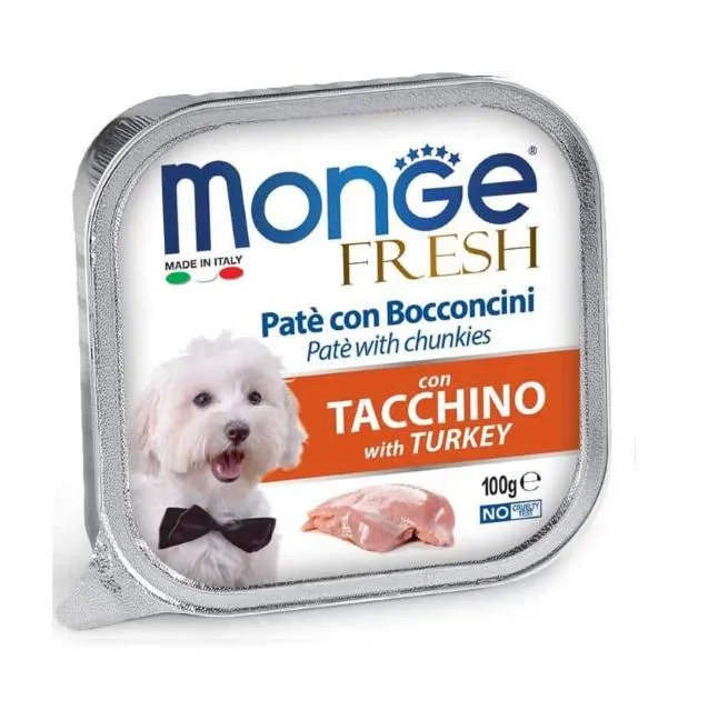 Monge Dog Wet FRESH Turkey вологий корм з індичкою для собак (паштет) - 100 г
