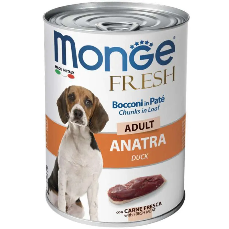 Monge Dog Wet Fresh Adult Duck вологий корм з качкою для собак (шматочки в соусі) - 400 г