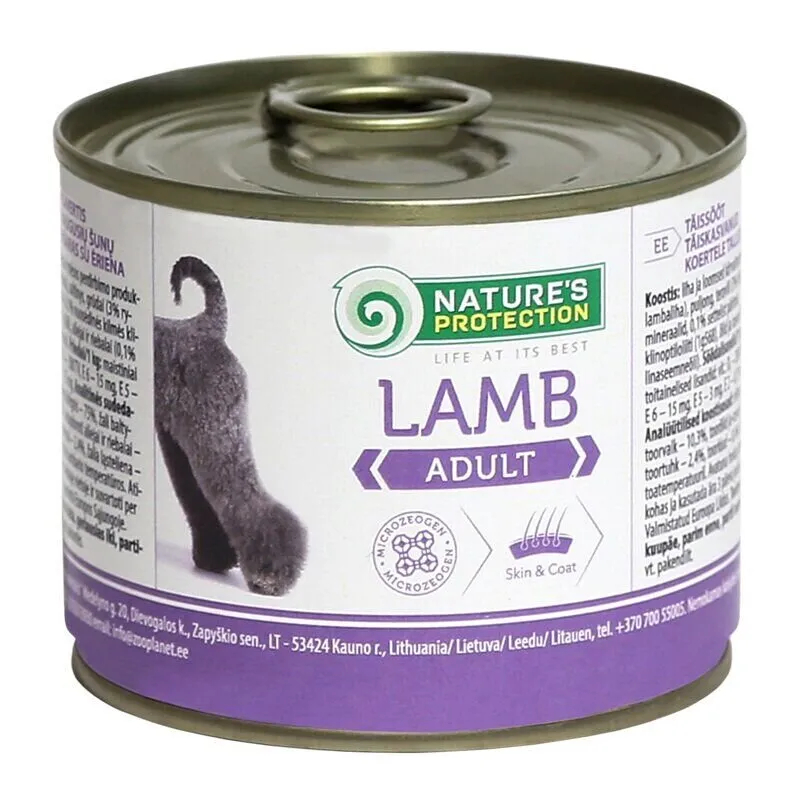 Nature's Protection Adult Lamb вологий корм з м'ясом ягняти для дорослих собак всіх порід - 200 г