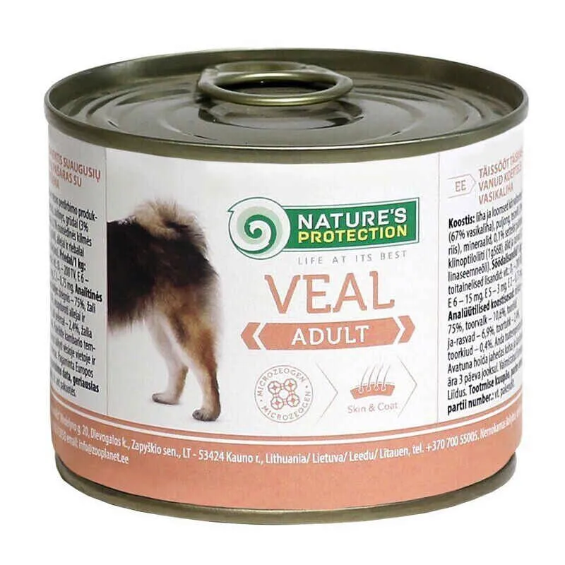 Nature's Protection Adult Veal вологий корм для собак, дорослих усіх порід, з телятиною - 200 г