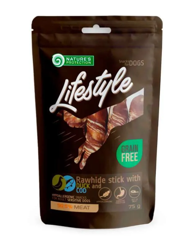 Nature's Protection Lifestyle Duck&Cod Rolls ласощі з качки та тріски (роли) для собак - 75 г