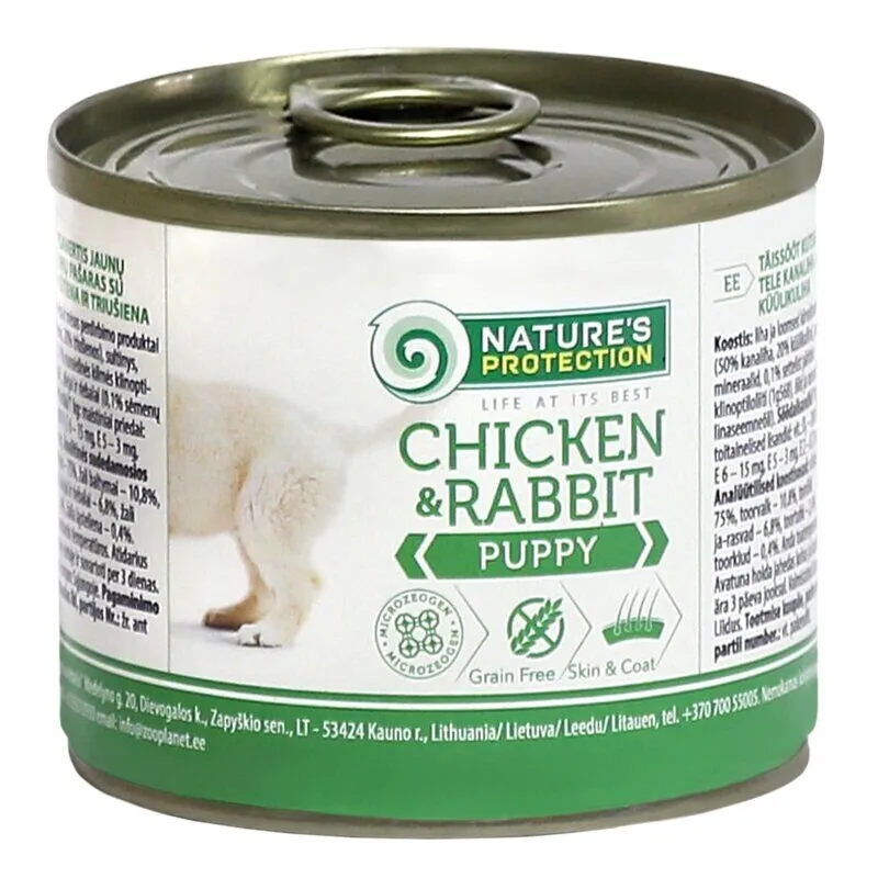 Nature's Protection Puppy Chicken&Rabbit вологий корм для цуценят, з куркою - 200 г
