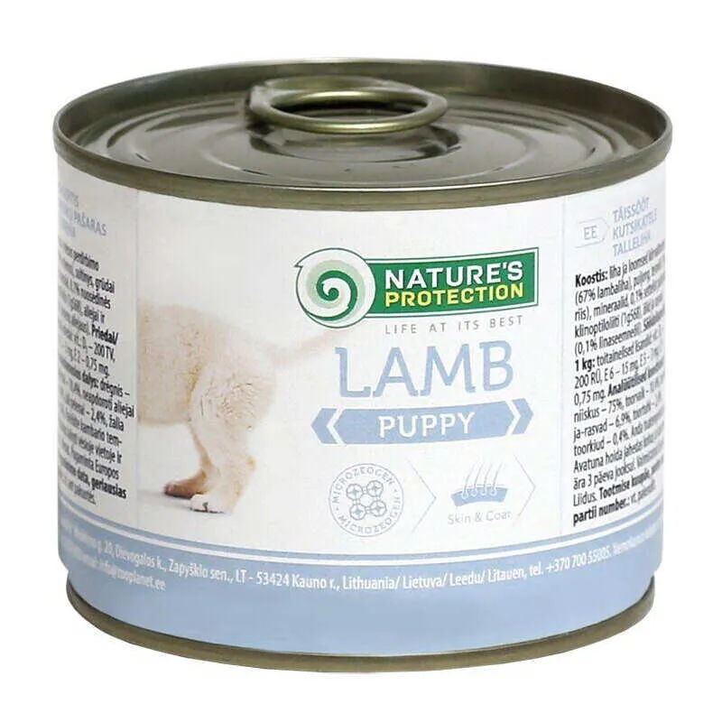 Nature's Protection Puppy Lamb консервований корм з м'ясом ягняти для цуценят - 200 г