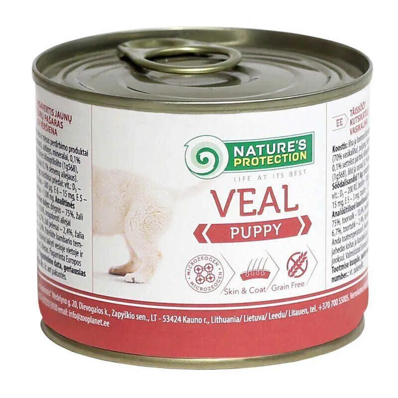 Nature's Protection Puppy Veal консервований корм з м'ясом телятини для цуценят - 200 г