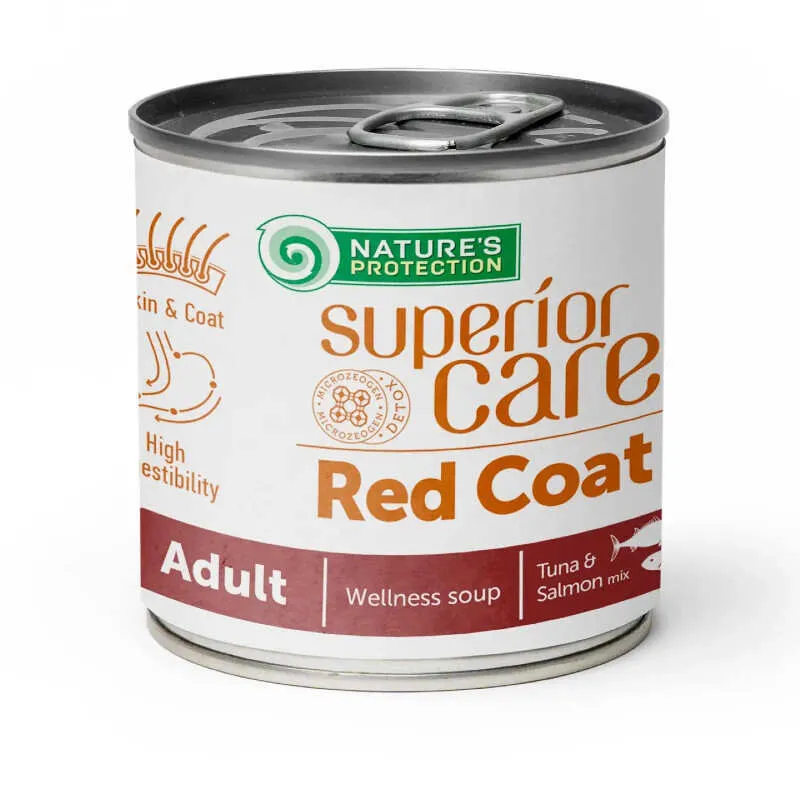 Nature's Protection Red Coat All Breeds Adult Salmon & Tuna суп з лососем і тунцом для дорослих собак різних порід з рижим окрасом шерсті - 140 мл