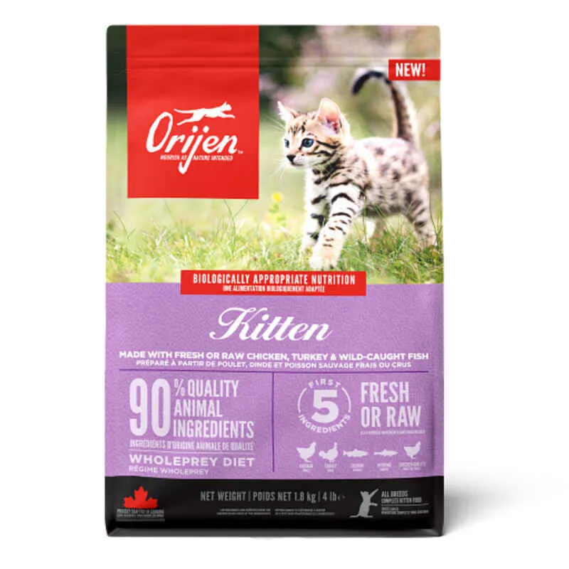 Orijen Kitten сухой корм с мясом птицы и рыбы для котят - 1,8 кг