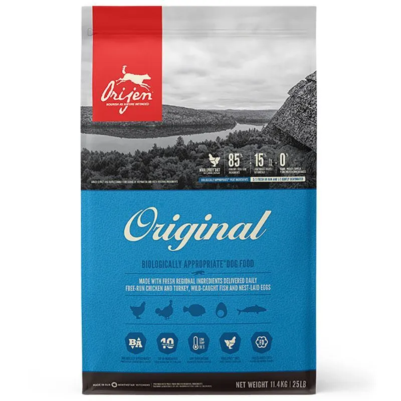 Orijen Original Dog сухой корм с мясом цыплят и индейки для собак всех пород и всех стадий жизни – 11,4 кг