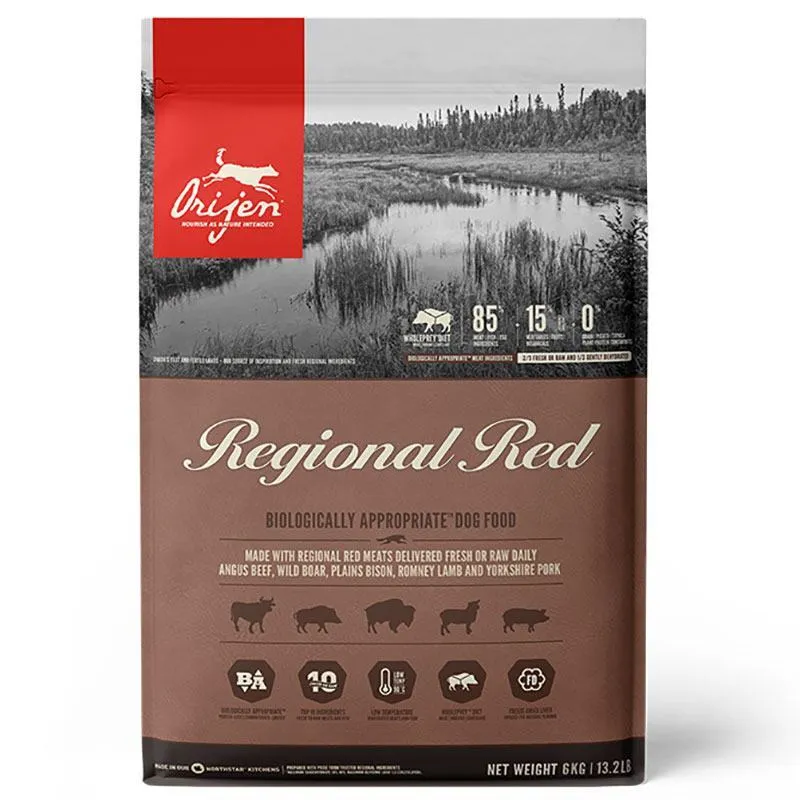 Orijen Regional Red Dog сухой корм с говядиной для собак разных пород на всех стадиях жизни – 6 кг