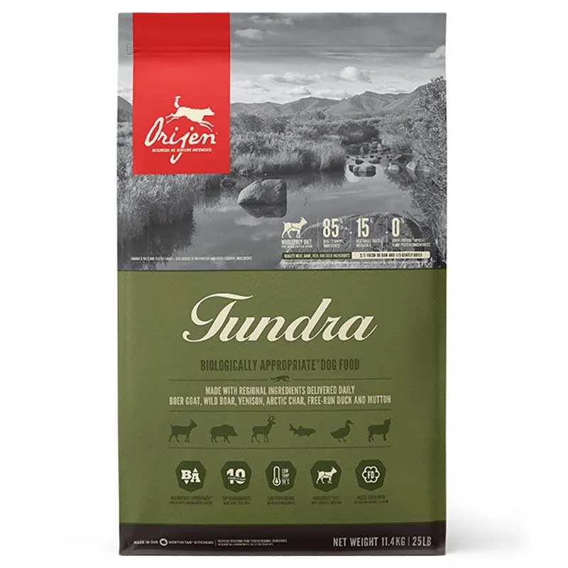 Orijen Tundra Dog сухой корм с мясом дичи, рыбы и птицы для собак всех пород и всех стадий жизни – 11,4 кг
