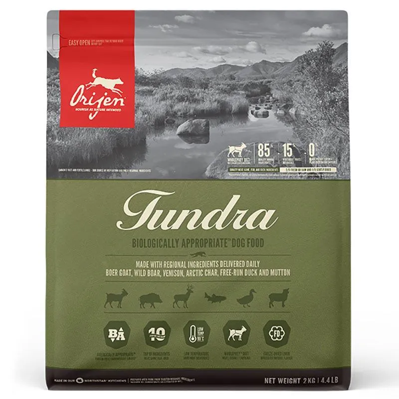 Orijen Tundra Dog сухой корм с мясом дичи, рыбы и птицы для собак всех пород и всех стадий жизни – 2 кг