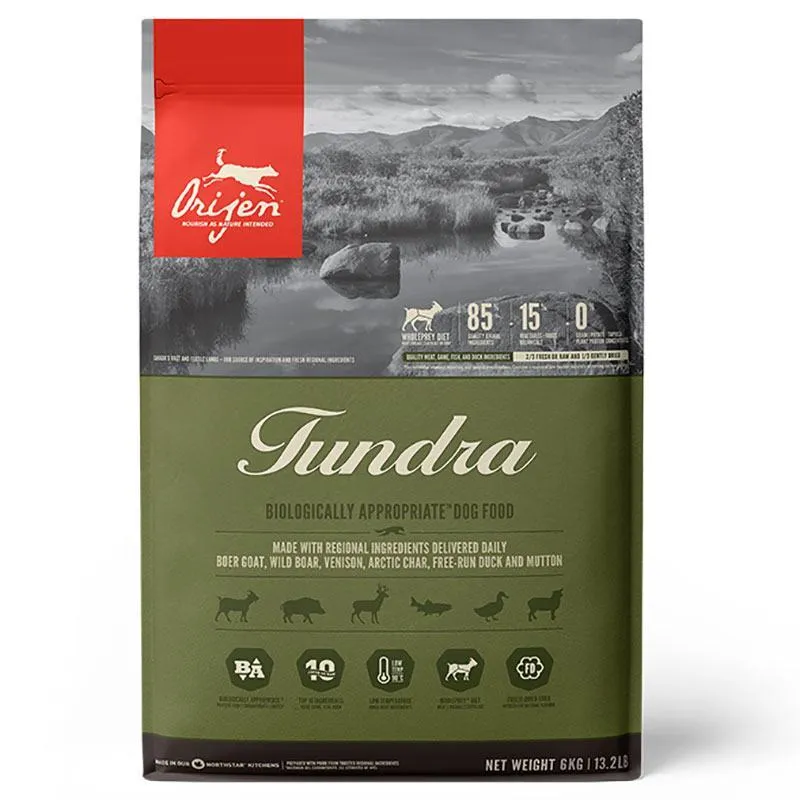 Orijen Tundra Dog сухой корм с мясом дичи, рыбы и птицы для собак всех пород и всех стадий жизни – 6 кг