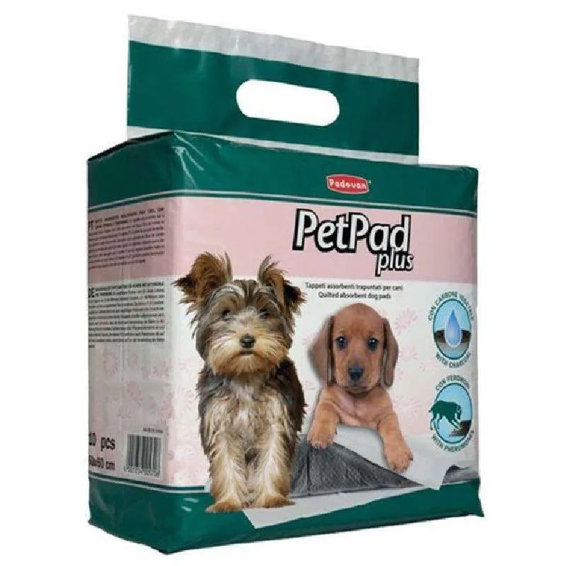 Padovan PETPAD PLUS гигиенические пеленки для собак с активированным углем и феромонами (60x60 см) – 10 шт