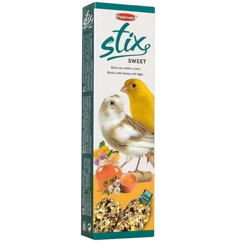 Padovan Stix Sweet Canarini лакомство на палочке для взрослых канареек - 80 г