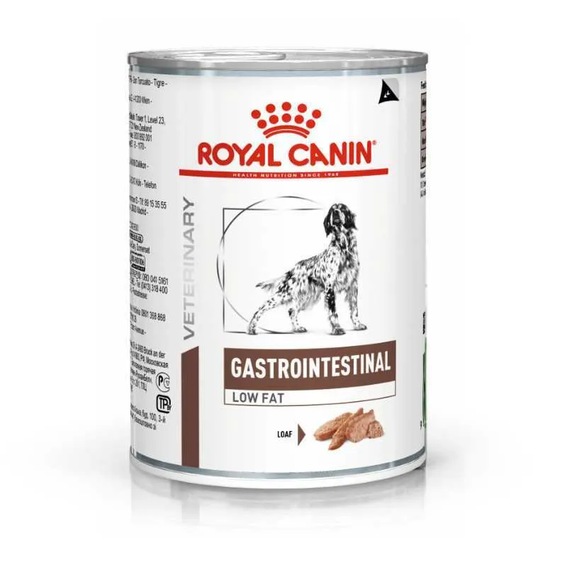 Royal Canin Gastro Intestinal Low Fat консервированный корм для собак при нарушениях пищеварения с пониженным содержанием жира (паштет) – 410 г