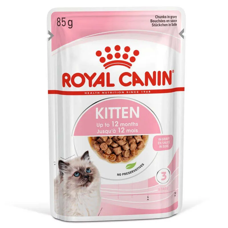 Royal Canin Kitten Instinctive In Gravy консервированный корм для котят (кусочки в соусе) – 85 г