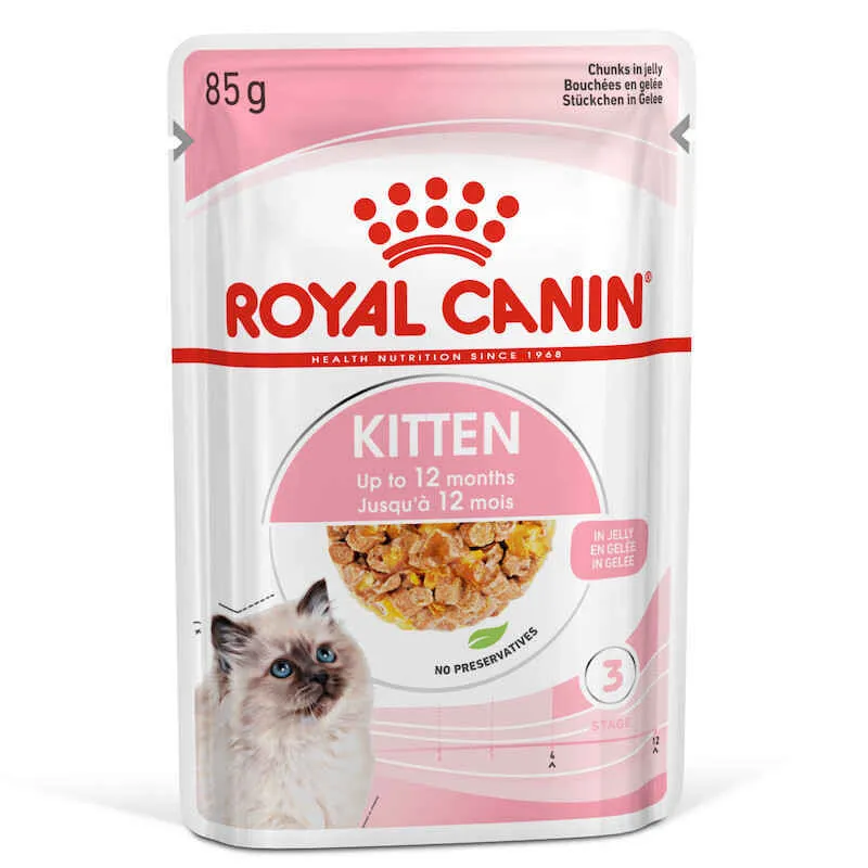 Royal Canin Kitten Instinctive консервированный корм для котят (кусочки в желе) – 85 г