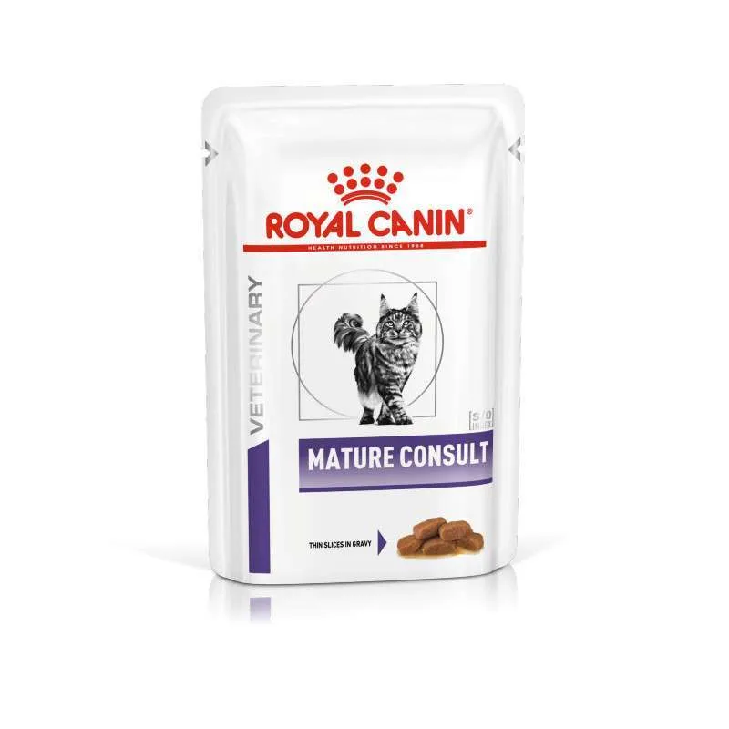 Royal Canin Mature Consult консервированный корм для кошек и кошек старше 7 лет (кусочки в соусе) – 100 г