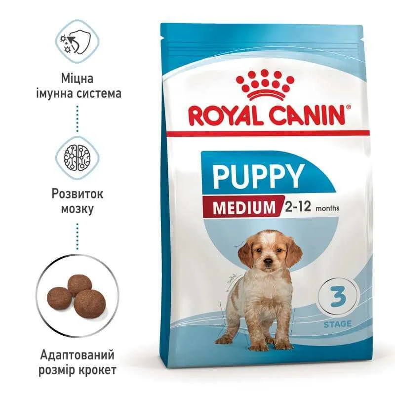 Royal Canin Medium Puppy сухой корм для щенков собак средних пород – 1 кг
