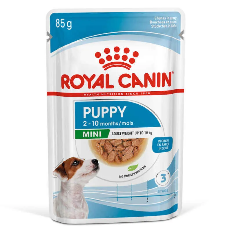 Royal Canin Mini Puppy консервированный корм для щенков мелких пород (кусочки в соусе) – 85 г