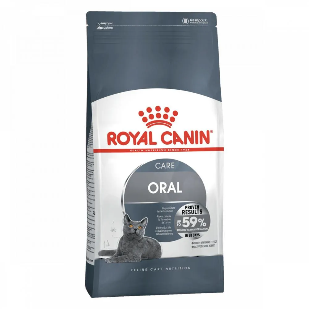 Royal Canin Oral Care сухой корм для взрослых кошек, предотвращает образование зубного налета - 8 кг