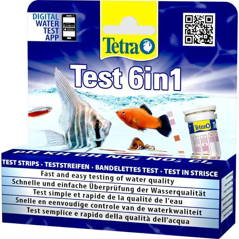 Tetra Test 6in1 тест для определения качества воды для аквариумов - 25 шт