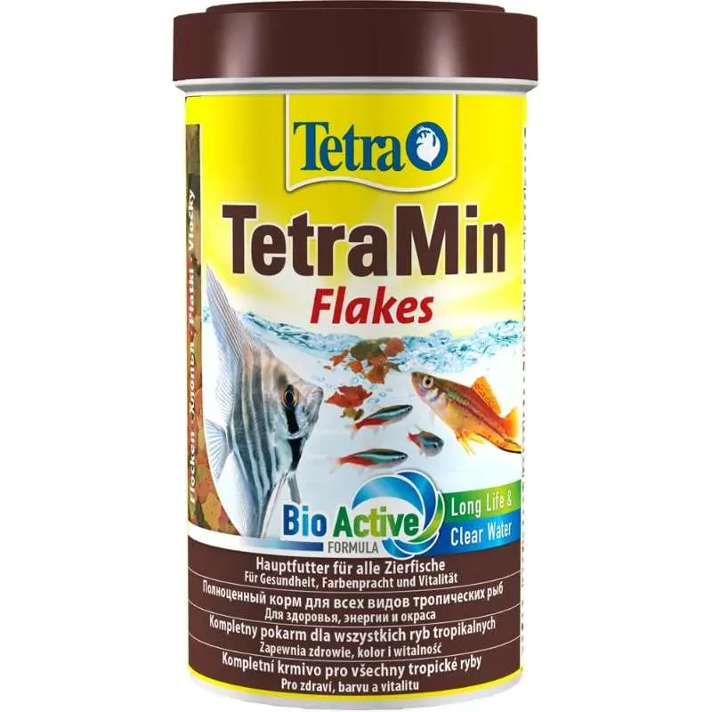 Tetra TetraMin Flakes универсальный корм для всех видов декоративных рыбок (хлопья) - 500 мл/100 г