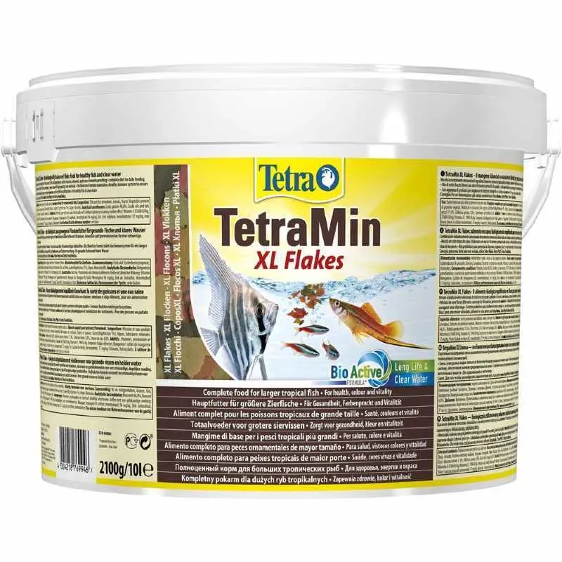 Tetra TetraMin XL Flakes корм для крупных пресноводных декоративных рыб (хлопья) - 10 л/2,1 кг